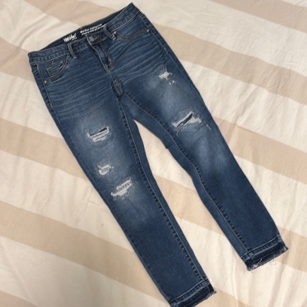 Mossimo Supply Co. Blue Ankle Cropped Jeans
